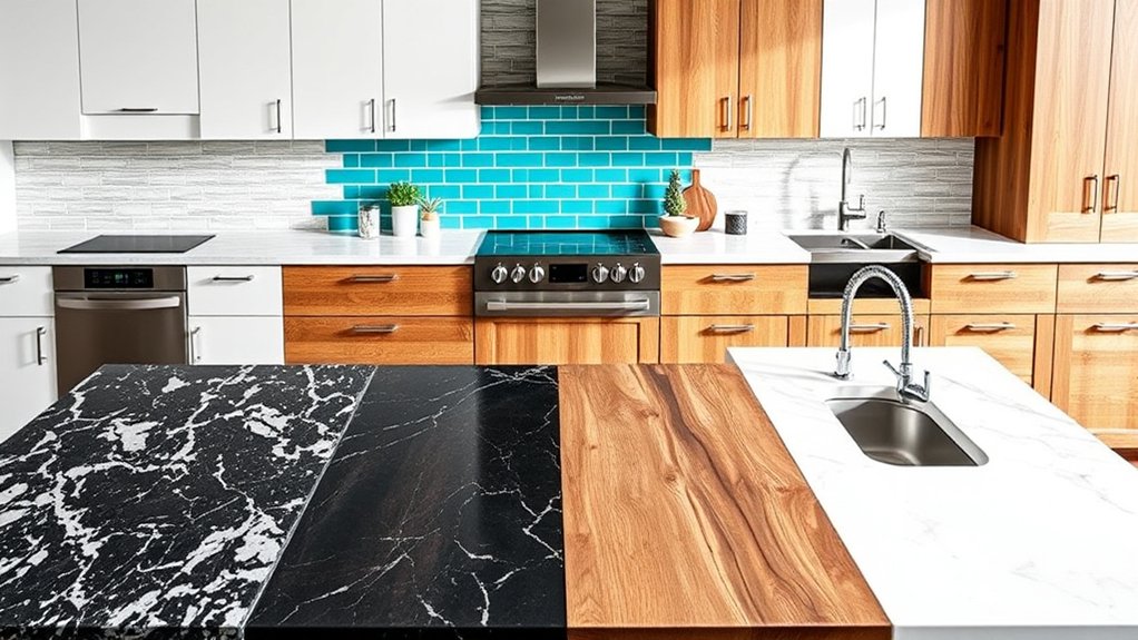 diverse kitchen countertop options