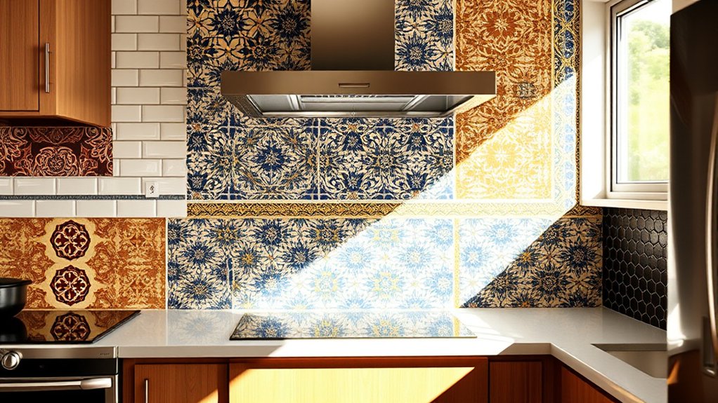 diverse tile backsplash designs