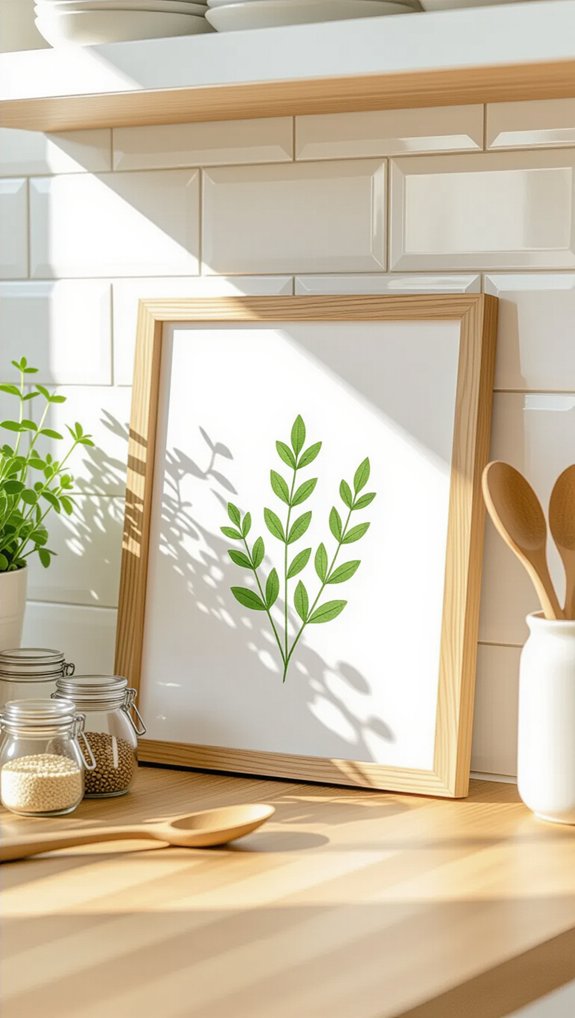 diy framed kitchen art