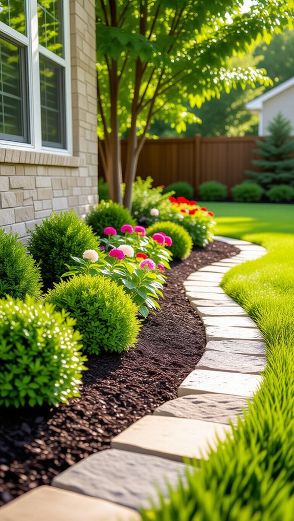 diy mulch bed creation