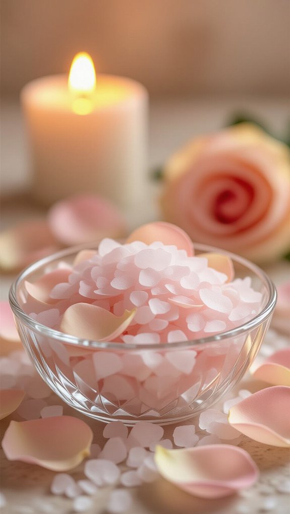 diy rose petal bath salts