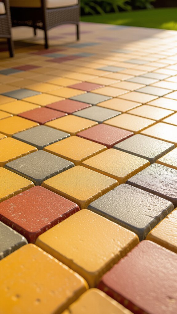 eco friendly recycled pavers patio