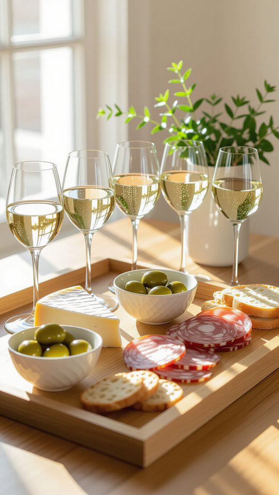 elegant charcuterie display setup