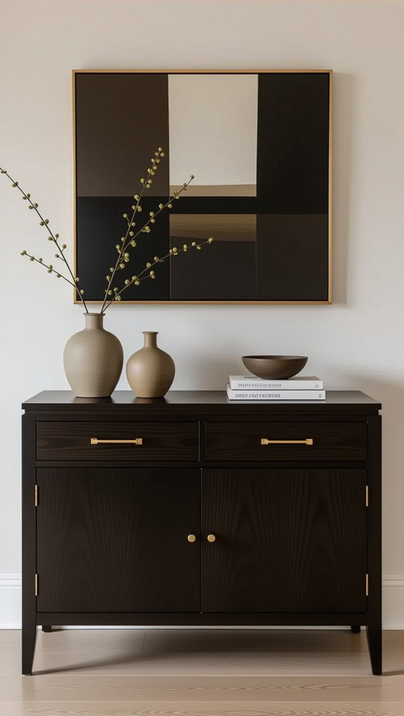 elegant dark wood buffet