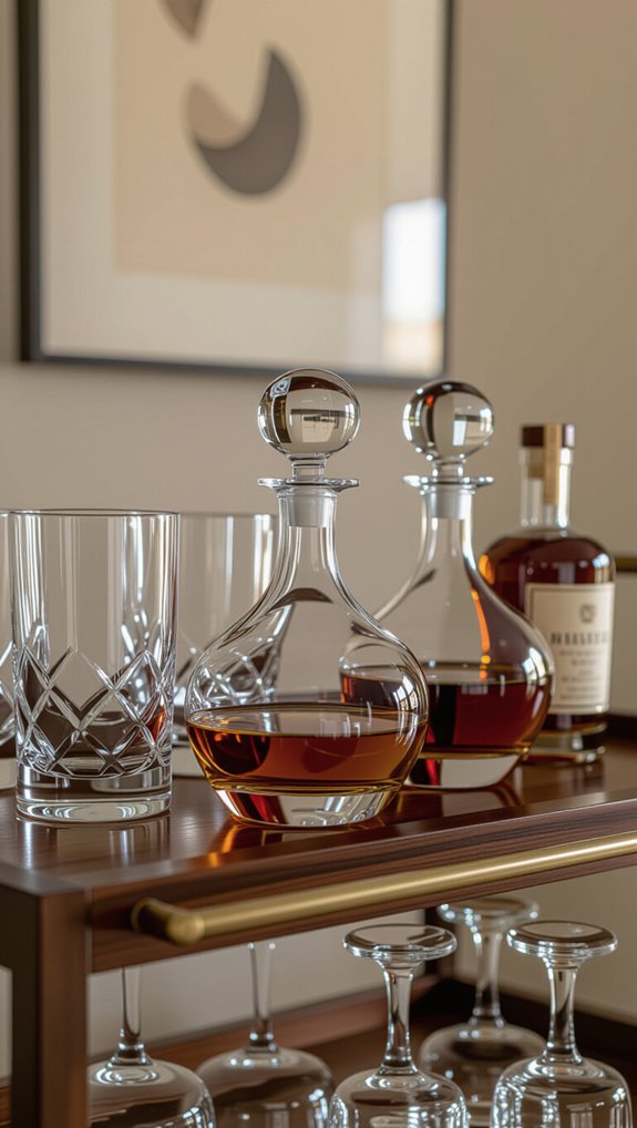 elegant glass decanters enhance gatherings