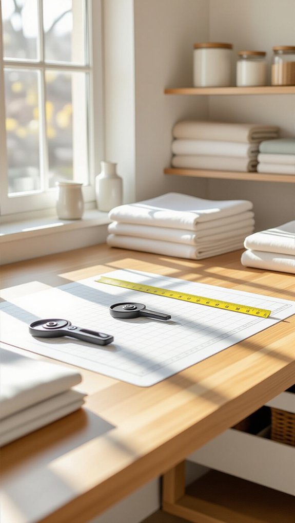 ergonomic cutting table setup