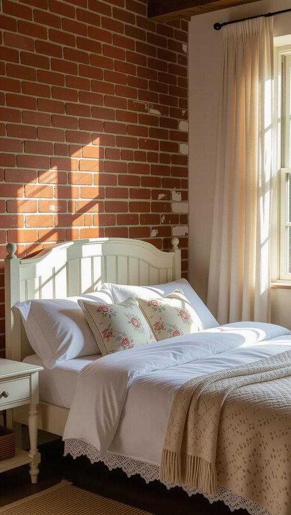 exposed brick wall charm