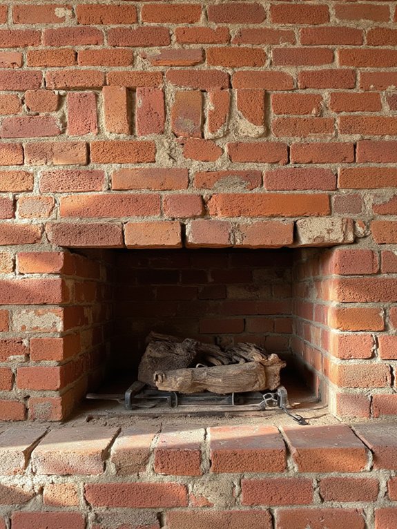 exposed brick with grout