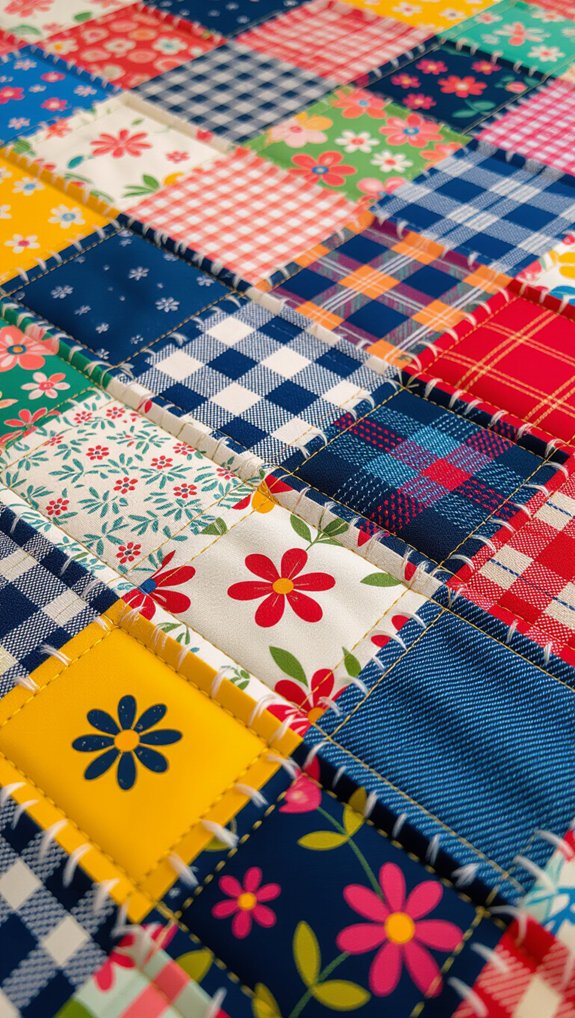 fabric scrap patchwork project