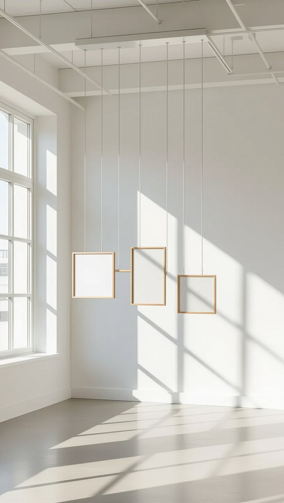 flexible ceiling art display