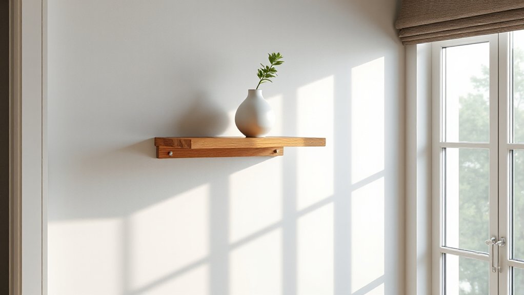 floating corner shelves elegance