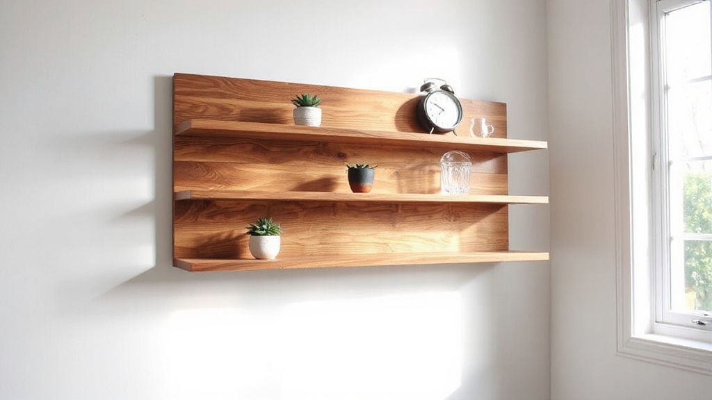 floating wooden shelf project