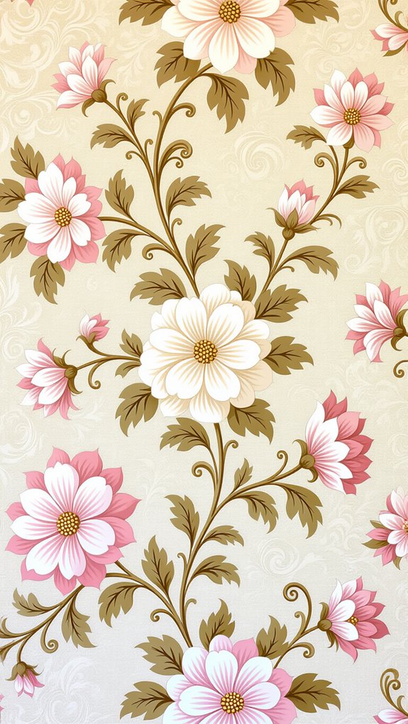 floral wallpaper for rococo