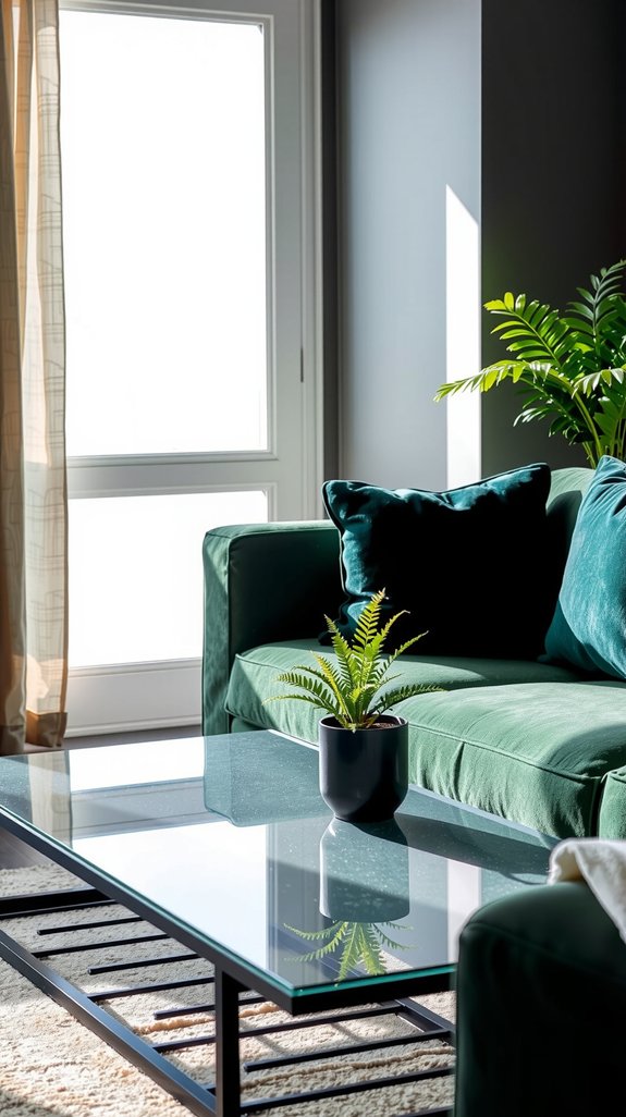 forest green cozy accents