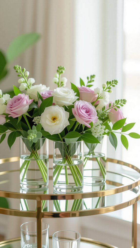 fresh blooms enhance ambiance