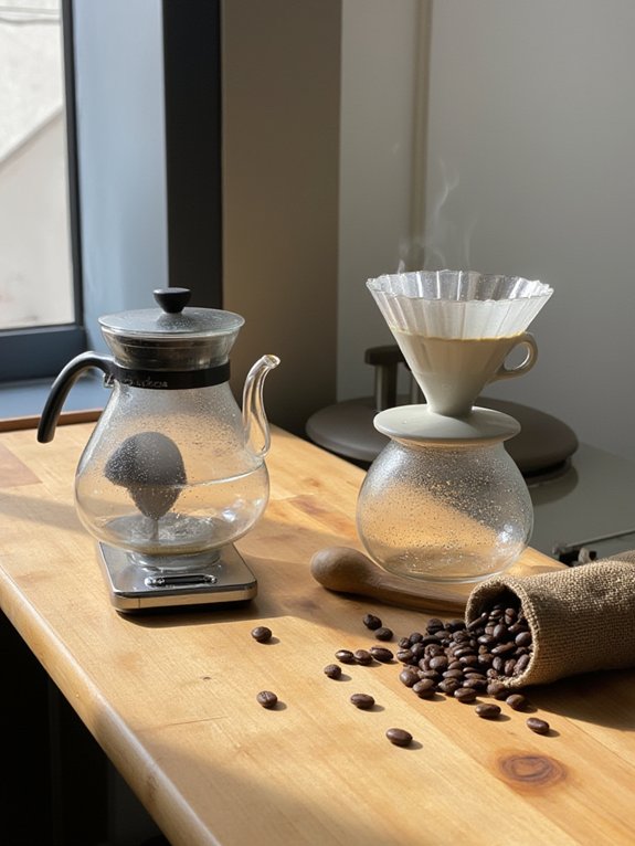 fresh pour over coffee ritual