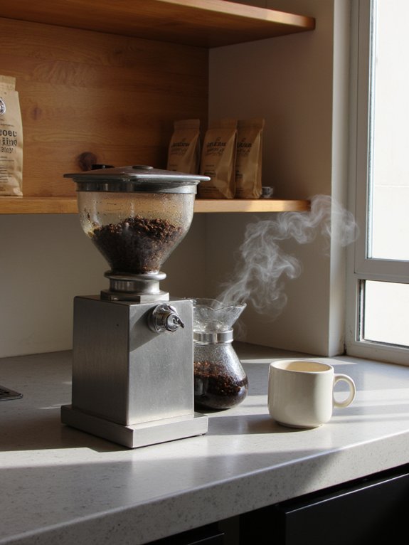 freshly ground coffee ritual