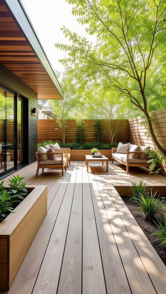 ground level outdoor living space