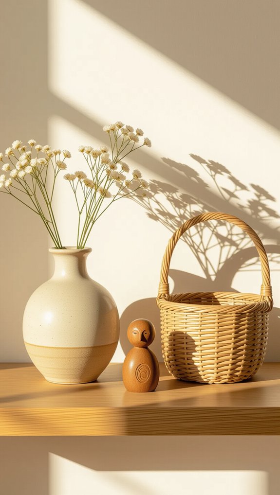 handcrafted decor for shelves