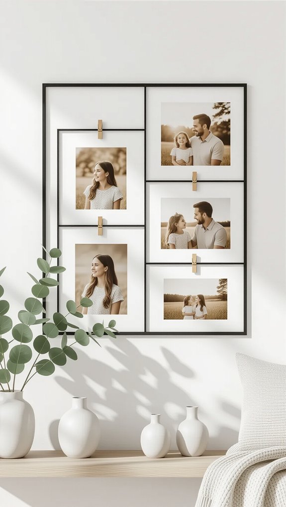 heartfelt family photo display