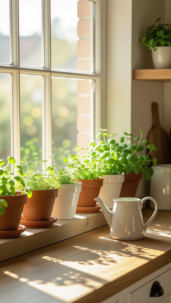 indoor herb garden display