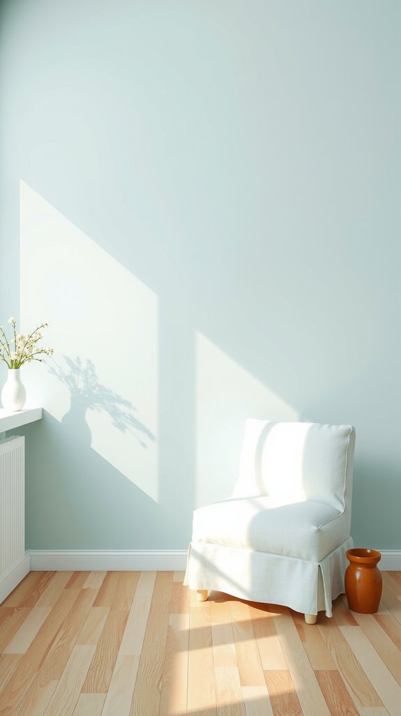 invigorating light teal walls