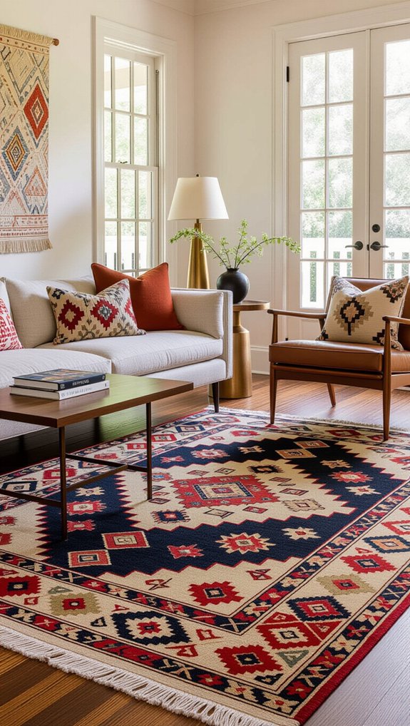 layered rugs enhance spaces