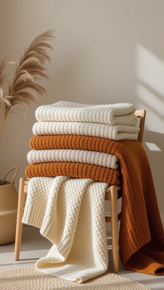 layered textile throw combinations