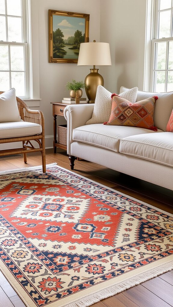 layering rugs for depth