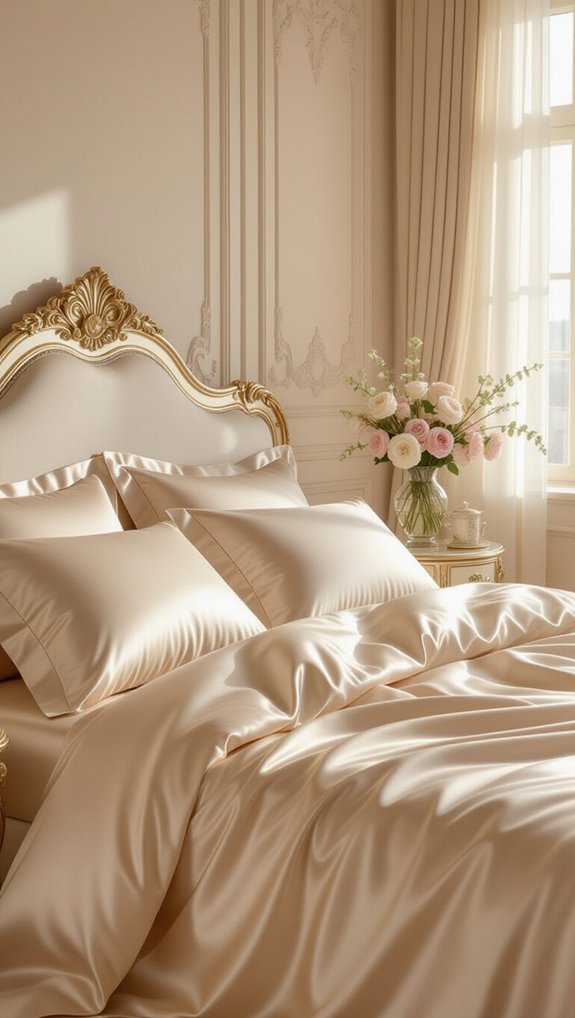 luxurious silk bedding comfort