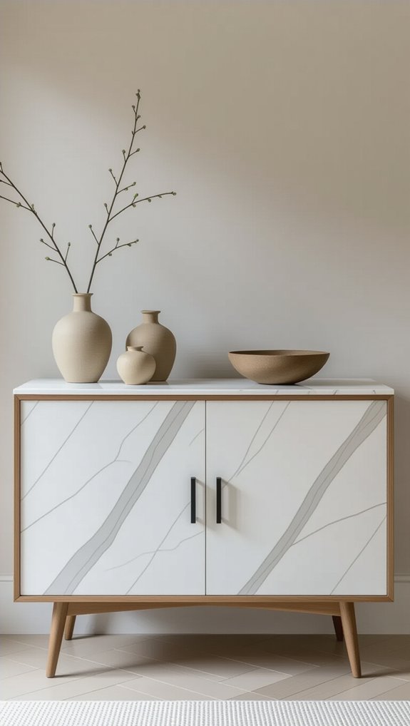 luxury marble buffet storage