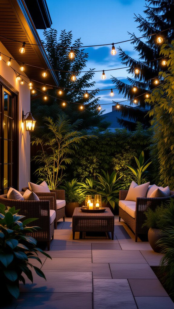 magical outdoor string lighting