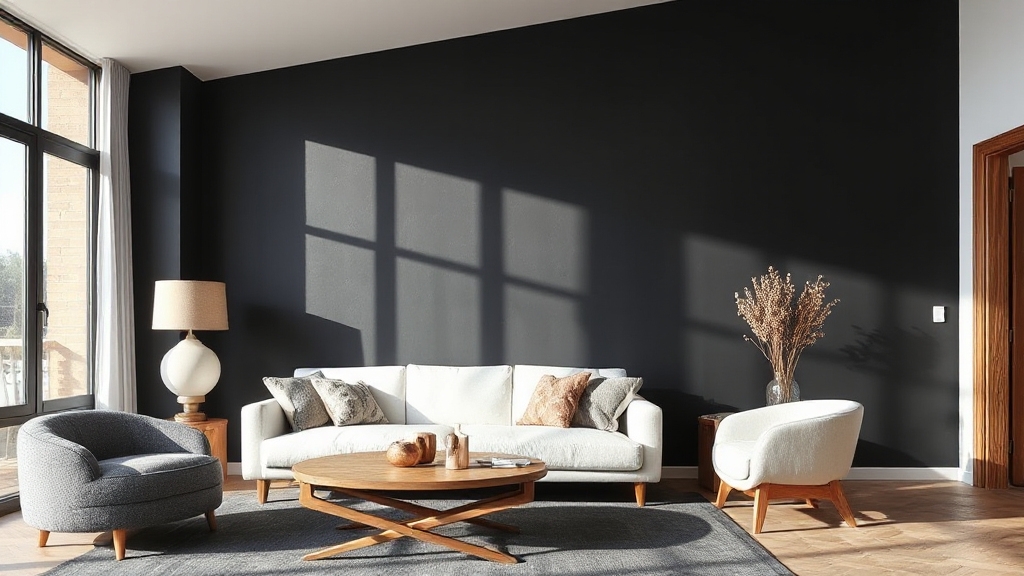 matte black wall elegance