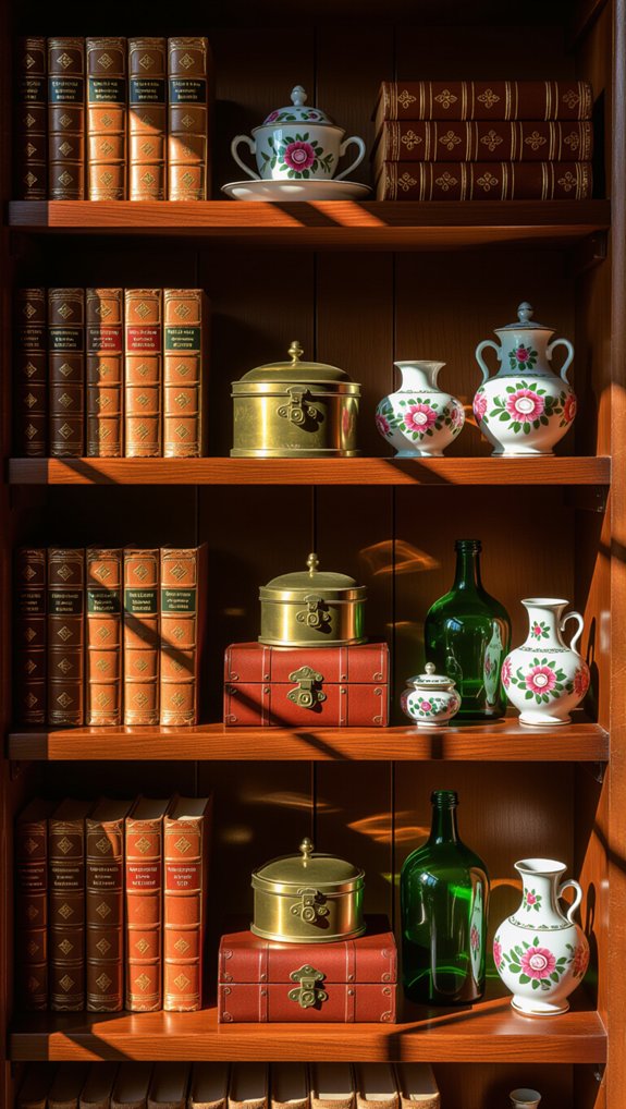 maximalist vintage display arrangement