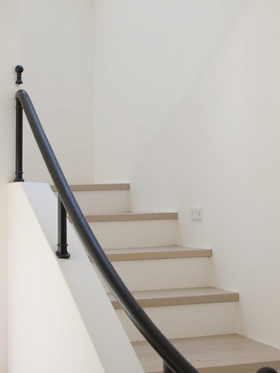 minimalist black steel railings