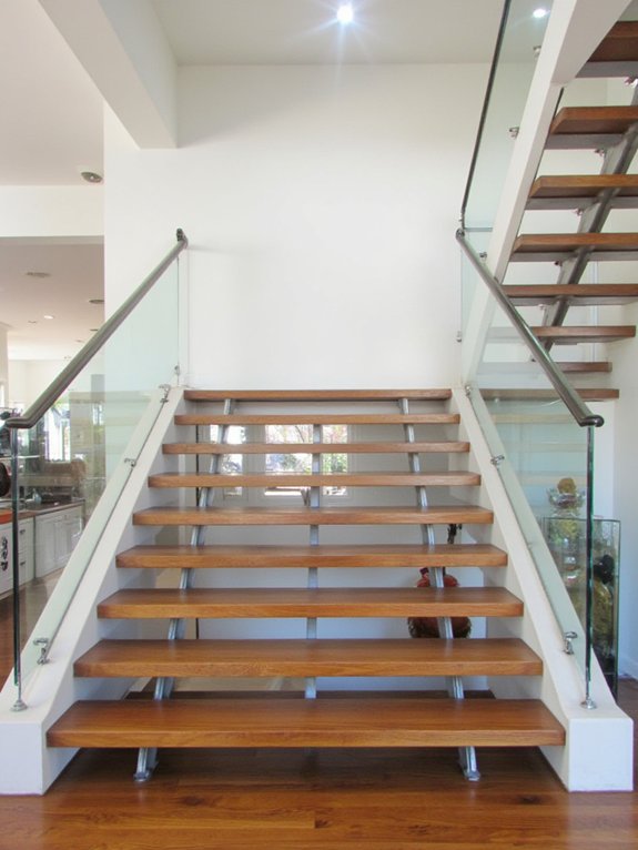 modern glass stair railings