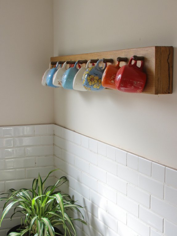 mug organization wall rack
