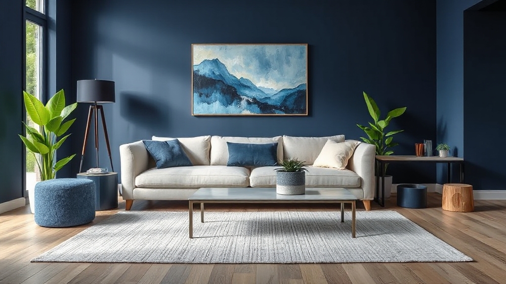 navy blue creates warmth