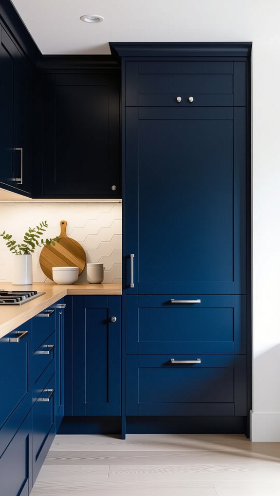 22 Kitchen Cabinet Color Ideas for Modern and Timeless Style 17 navy blue kitchen island