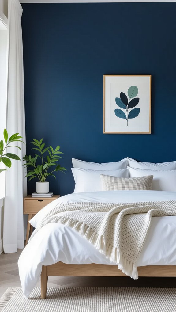 navy blue wall benefits