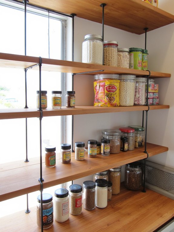 organize pantry with dividers