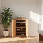 organized entryway shoe storage