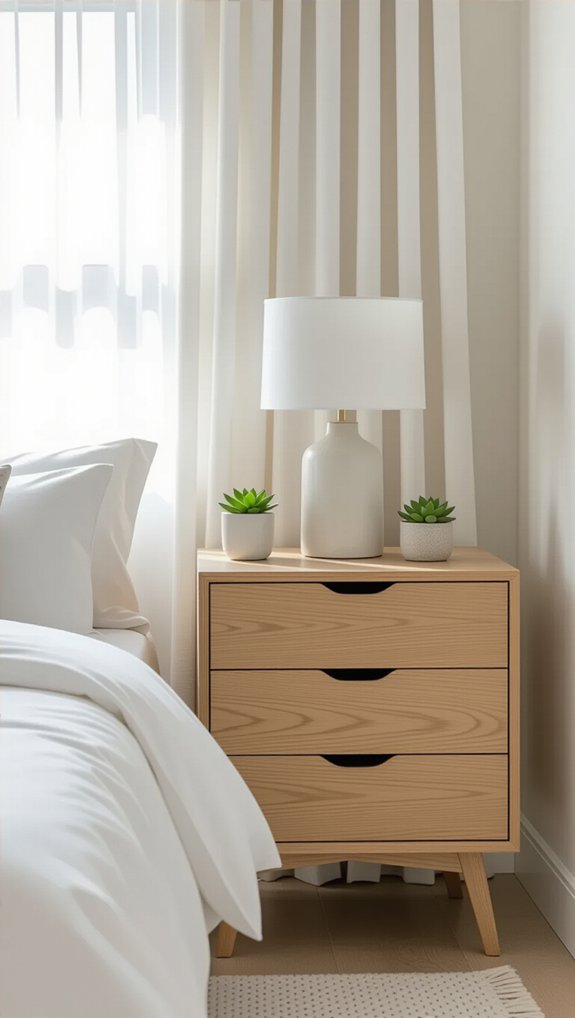 organized multi drawer nightstand convenience