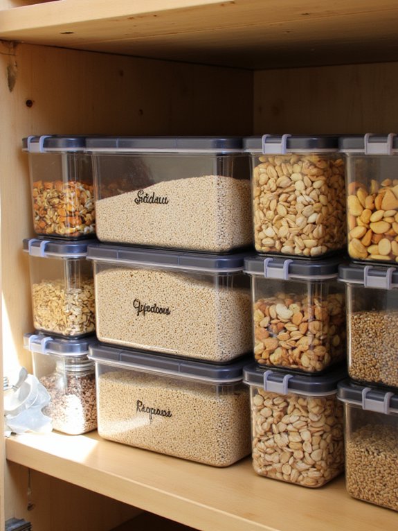 organized pantry with labels