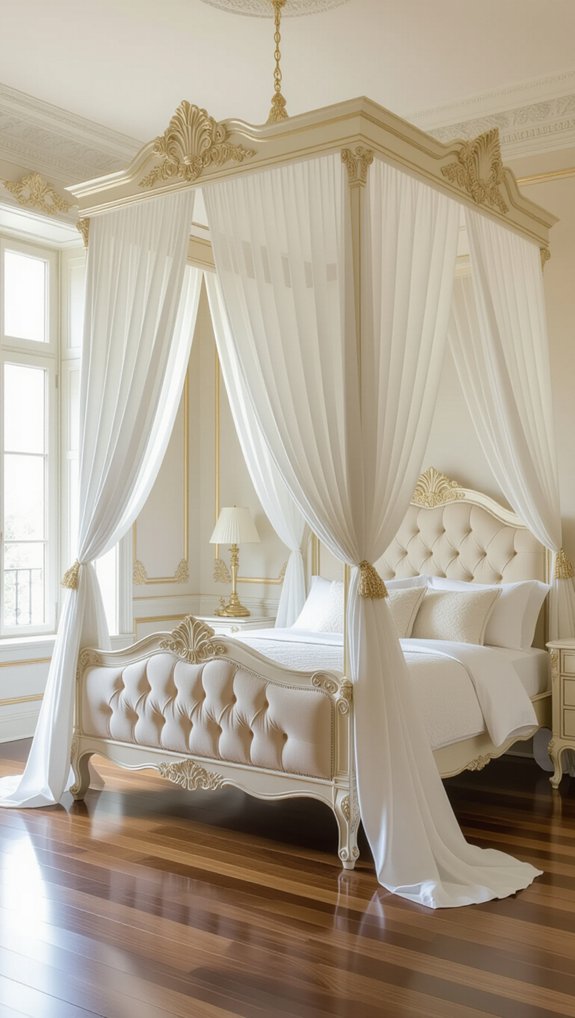 ornate canopy bed elegance