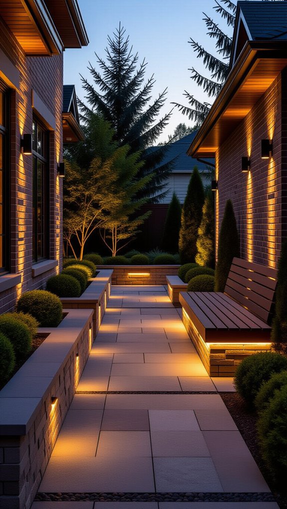 outdoor lighting enhances ambiance