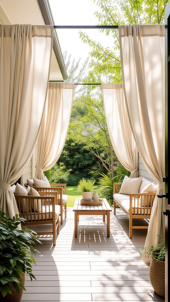 outdoor privacy curtain installation