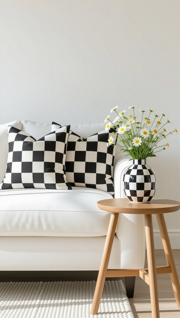playful checkered home accents