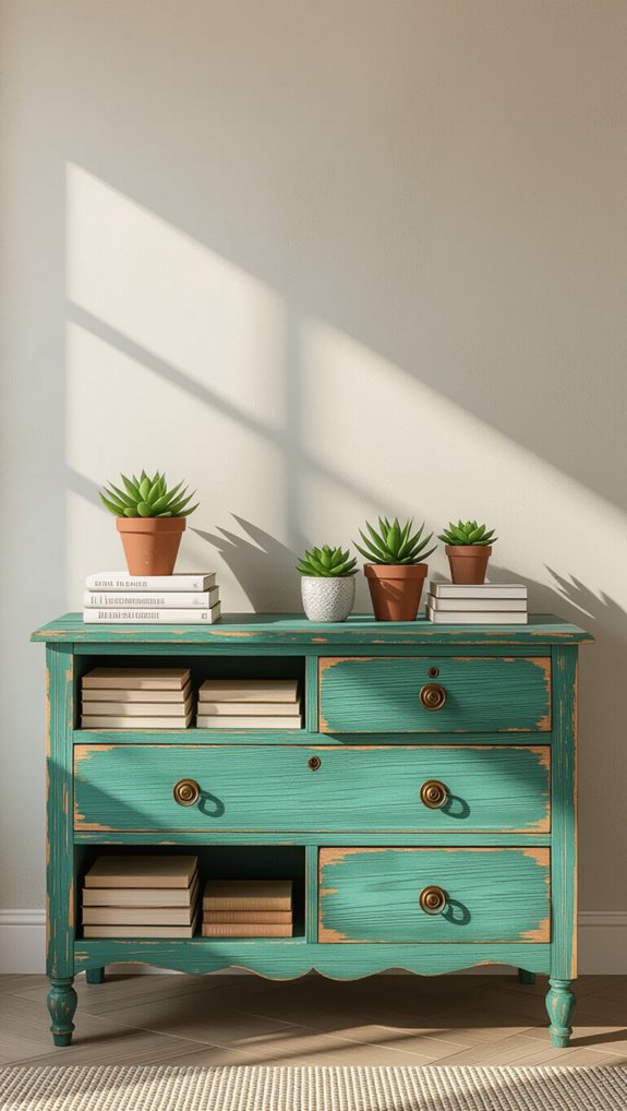 repurposed dresser adds charm