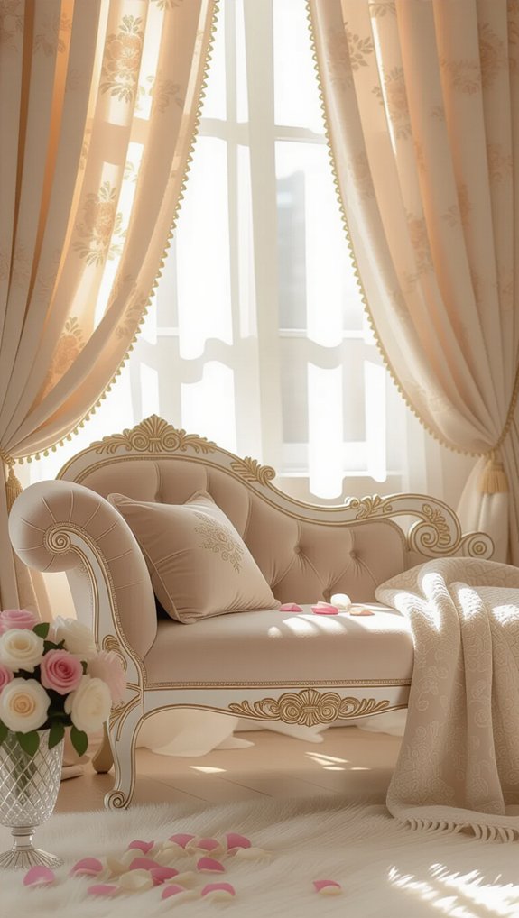 romantic rococo chaise lounge